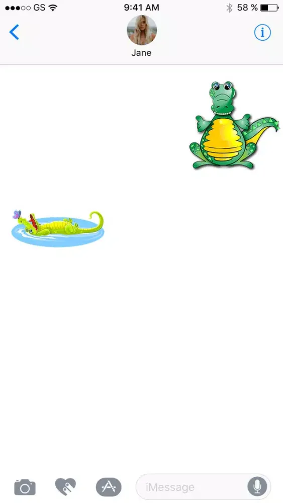 Ảnh chụp màn hình của Crocodile Sticker Pack