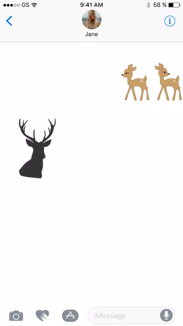 Capturas de tela do Deer Sticker Pack!