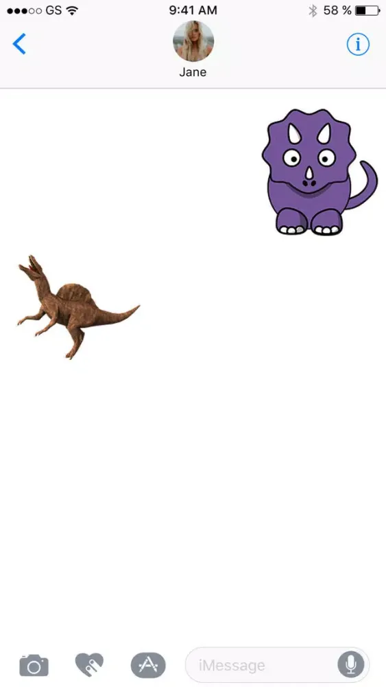 Ảnh chụp màn hình của Dinosaur Sticker Pack!