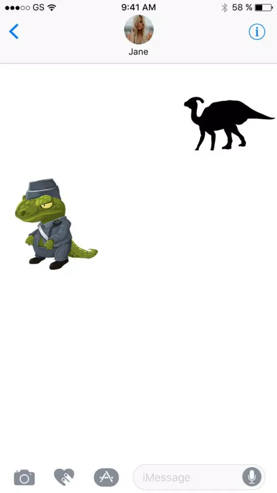 Ảnh chụp màn hình của Dinosaur Sticker Pack!