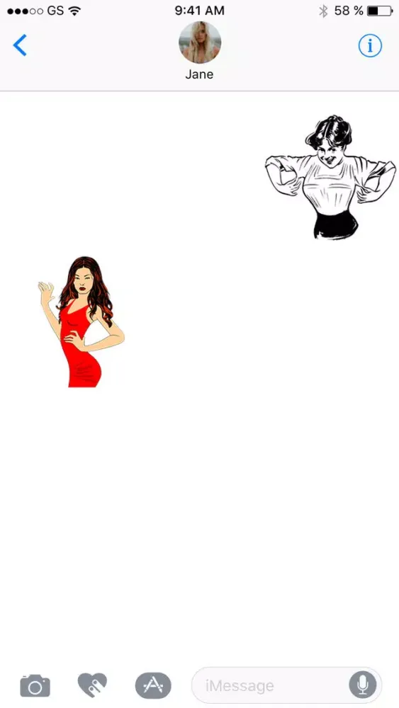 Capturas de tela do More Dresses Sticker Pack!