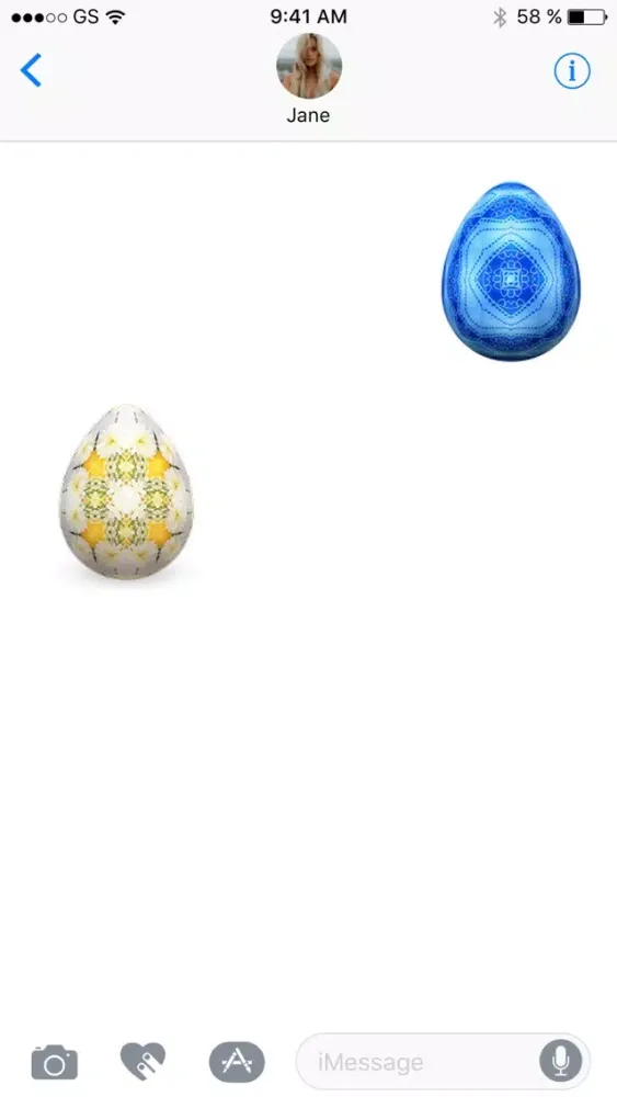 Tangkapan layar Easter Egg Now Sticker Pack