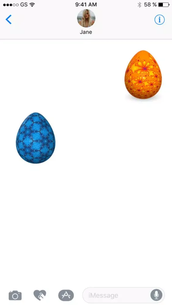 Tangkapan layar Easter Egg Now Sticker Pack