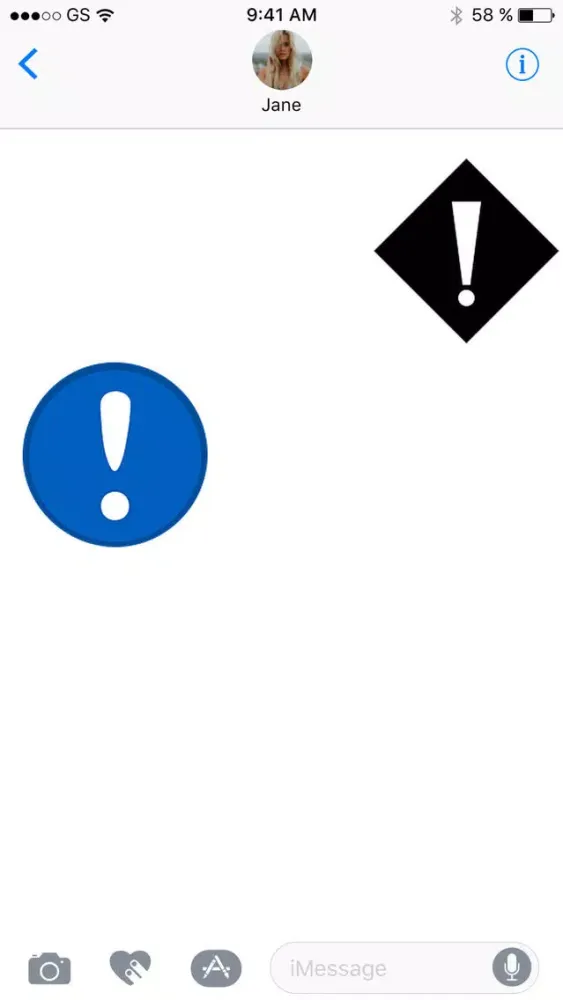 Tangkapan skrin Exclamation Point Sticker Pack