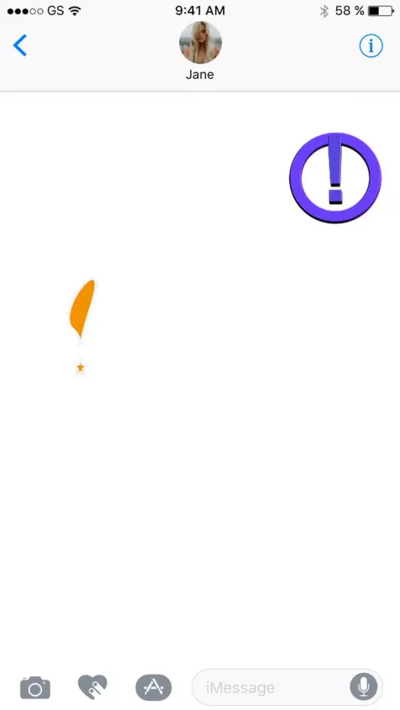 Tangkapan skrin Exclamation Point Sticker Pack