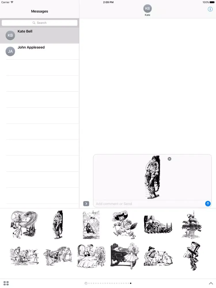 Capturas de tela do Fairy Tales Sticker Pack iPad 