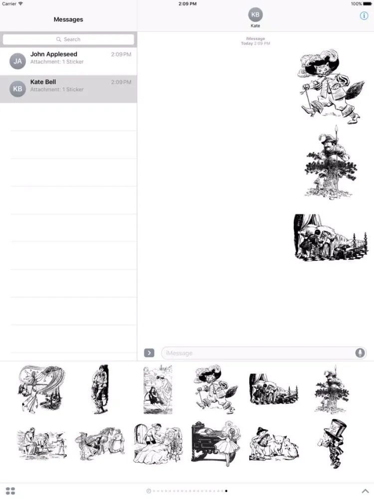 Capturas de tela do Fairy Tales Sticker Pack iPad 