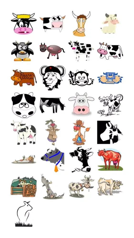 Capturas de pantalla de Farm Cows Four Sticker Pack