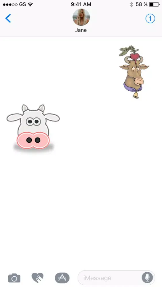 Capturas de pantalla de Farm Cows Four Sticker Pack