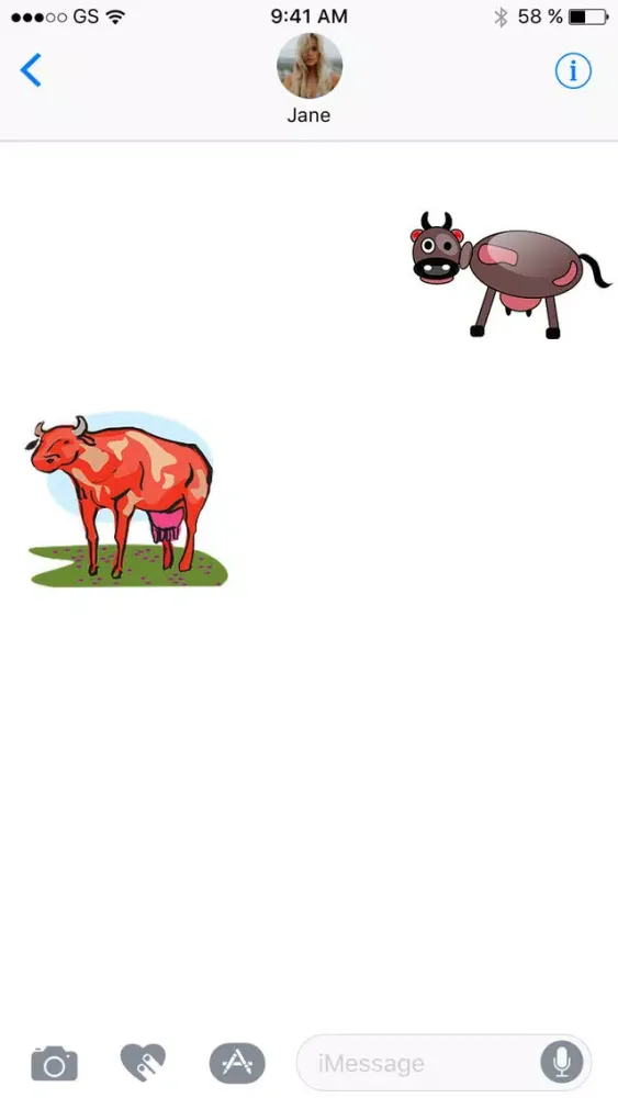Capturas de pantalla de Farm Cows Four Sticker Pack