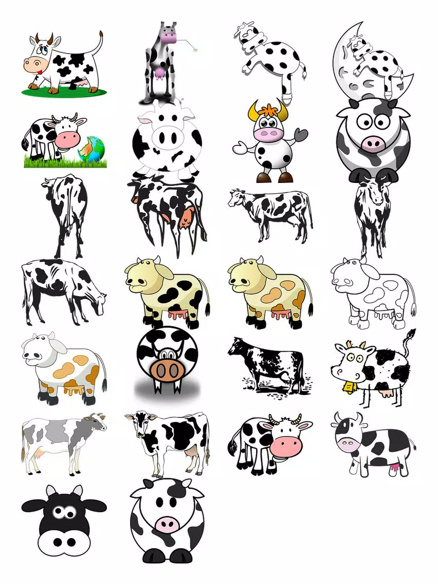Tangkapan layar Farm Cows One Sticker Pack iPad 