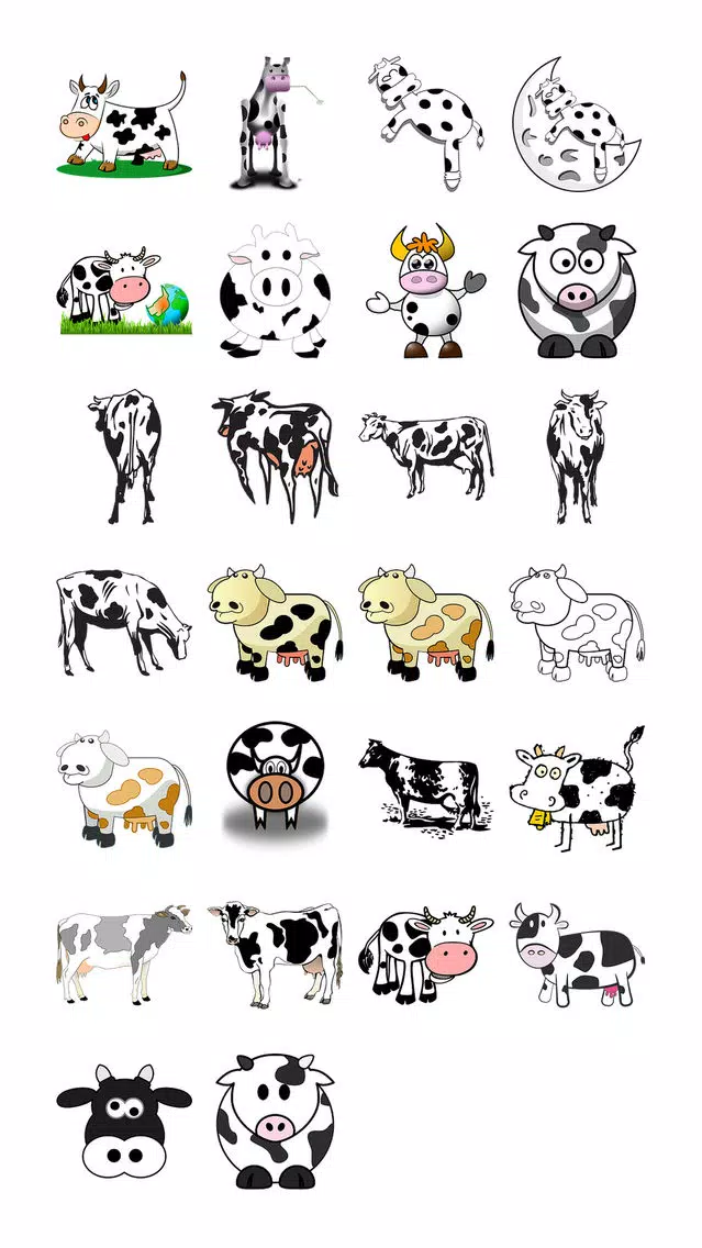 Tangkapan layar Farm Cows One Sticker Pack