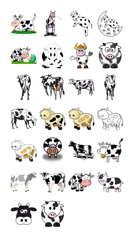 Farm Cows One Sticker Pack 스크린샷