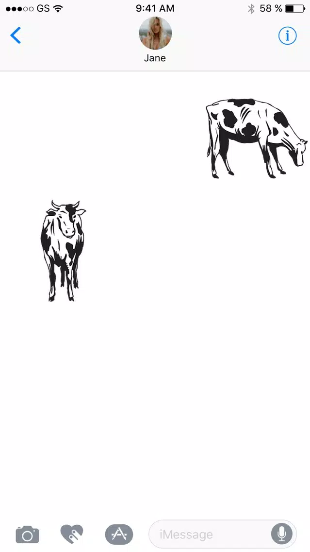 Tangkapan layar Farm Cows One Sticker Pack