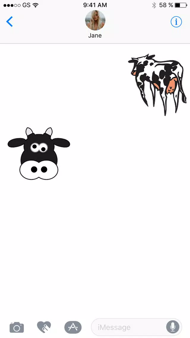 Tangkapan layar Farm Cows One Sticker Pack