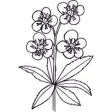 Flower Stickers (Black and White) Flower Stickers (Black and White)