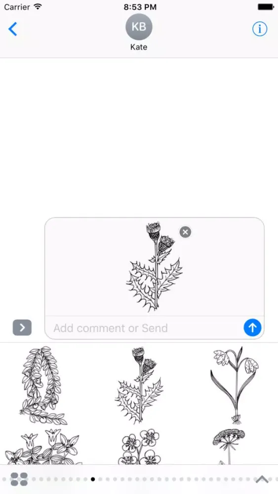 Flower Stickers (Black and White) スクリーンショット
