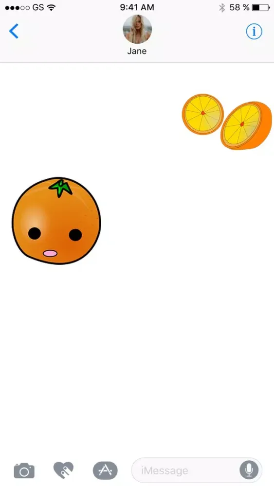Fresh Oranges Sticker Pack スクリーンショット