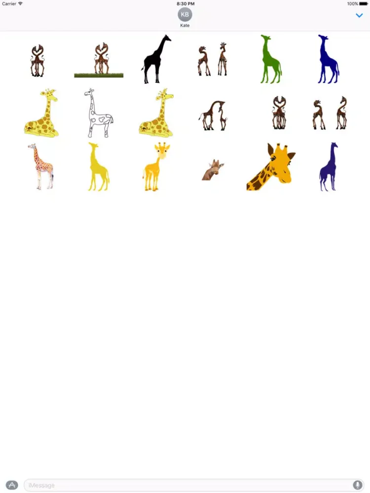 Giraffe Sticker Pack iPad  سکرین شاٹس