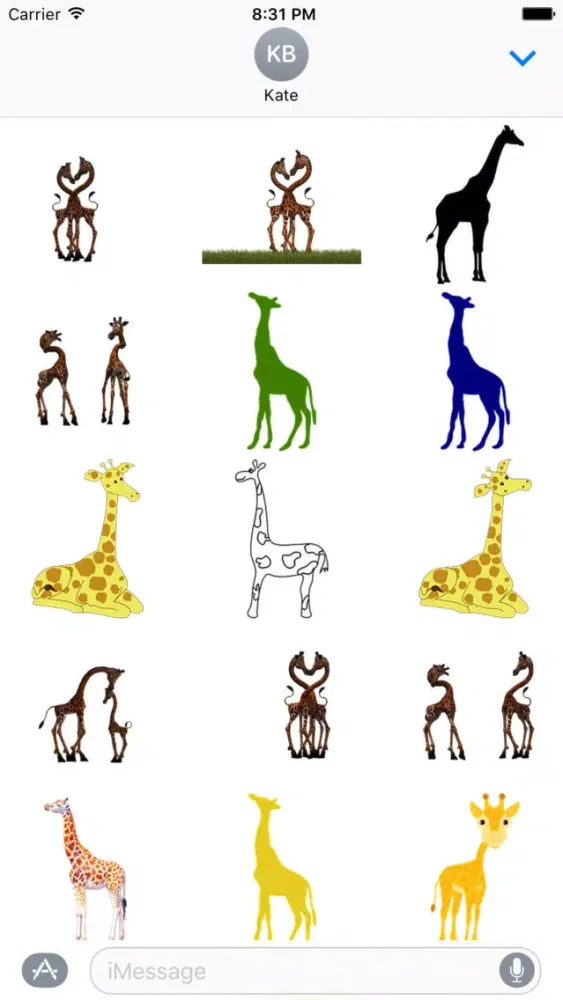 Giraffe Sticker Pack سکرین شاٹس