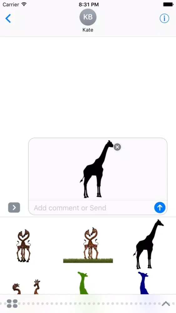 Giraffe Sticker Pack سکرین شاٹس