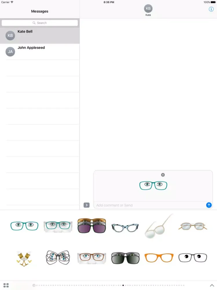 Glasses Sticker Pack iPad  스크린샷