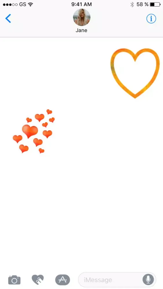 Captures d'écran de Hearts Sticker Pack!