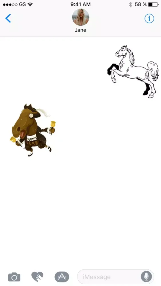 ภาพหน้าจอของ Horse Two Sticker Pack