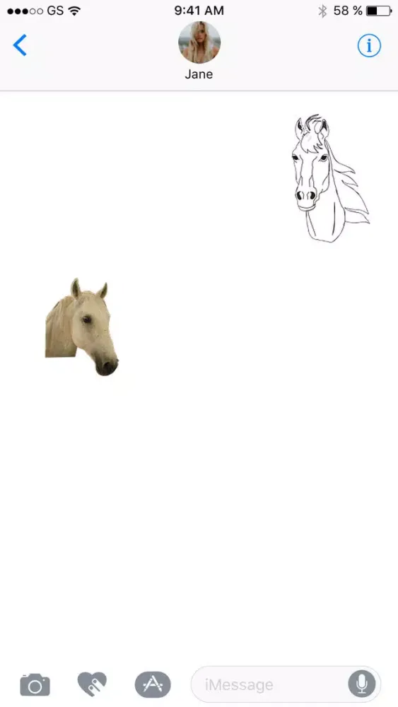 ภาพหน้าจอของ Horse Two Sticker Pack