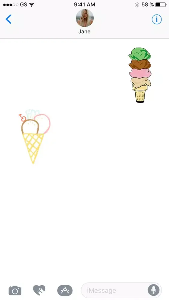Capturas de tela do Ice Cream Eight Sticker Pack