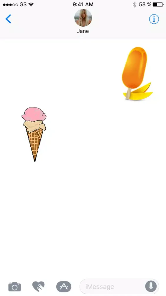 Capturas de tela do Ice Cream Eight Sticker Pack