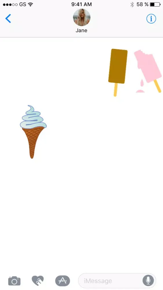 Capturas de pantalla de Ice Cream Seven Sticker Pack
