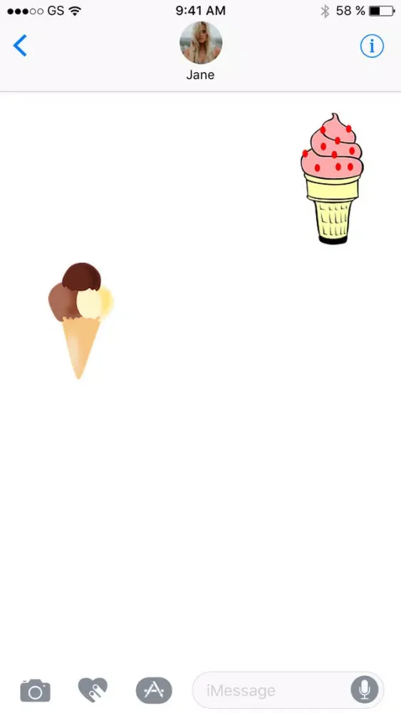 Capturas de pantalla de Ice Cream Seven Sticker Pack