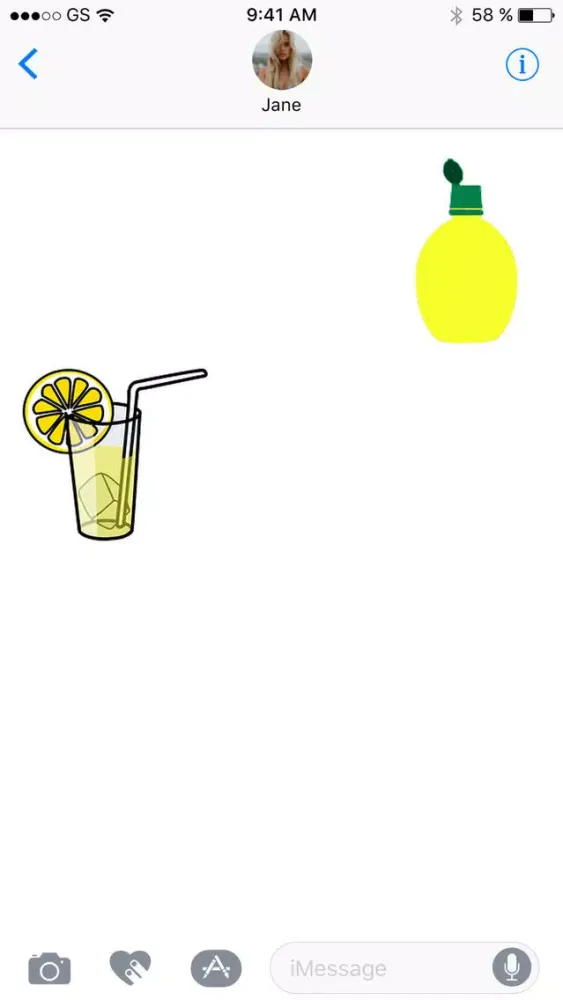 Tangkapan skrin Juice and More Juice Sticker Pack