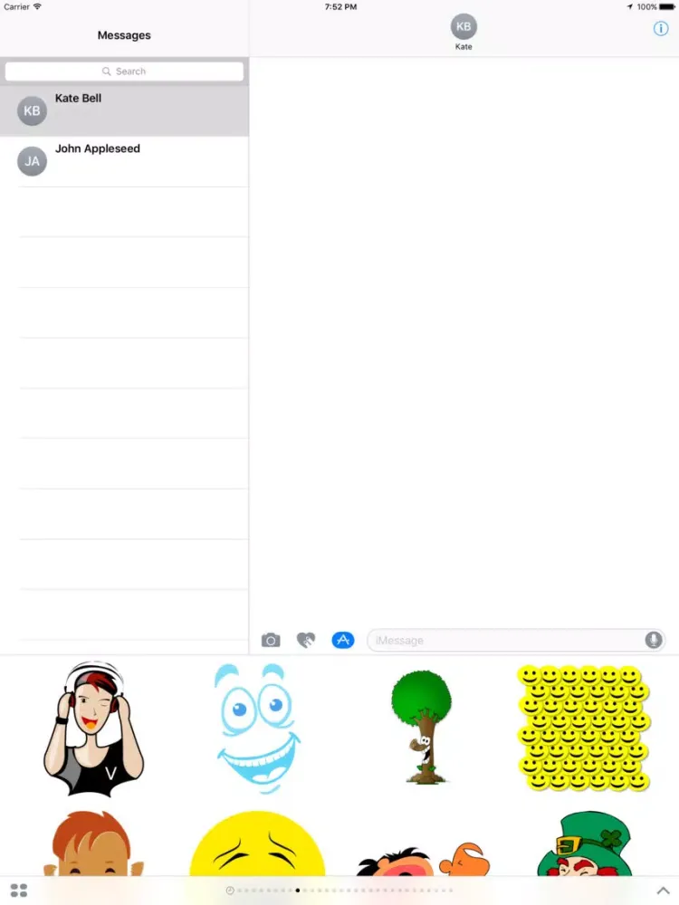 Tangkapan layar Laughing Stickers iPad 