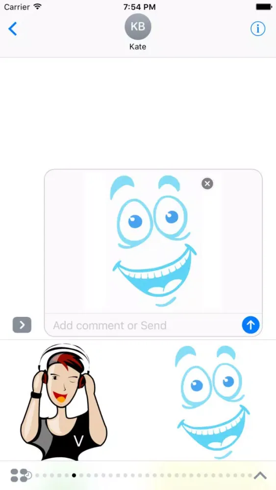 Tangkapan layar Laughing Stickers