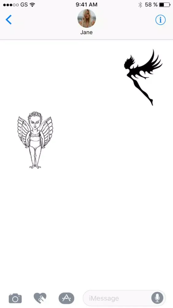 Tangkapan skrin More Angels One Sticker Pack