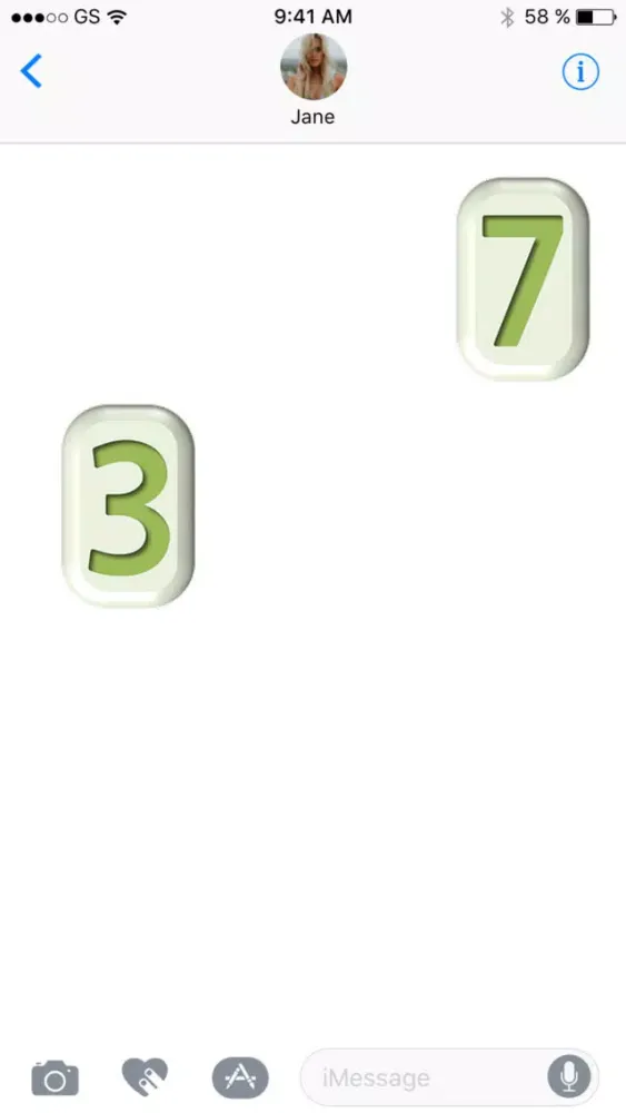 Ảnh chụp màn hình của Number Pack Two Sticker Pack
