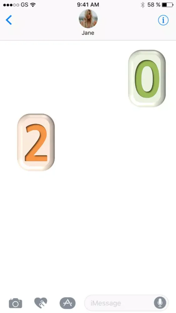 Ảnh chụp màn hình của Number Pack Two Sticker Pack