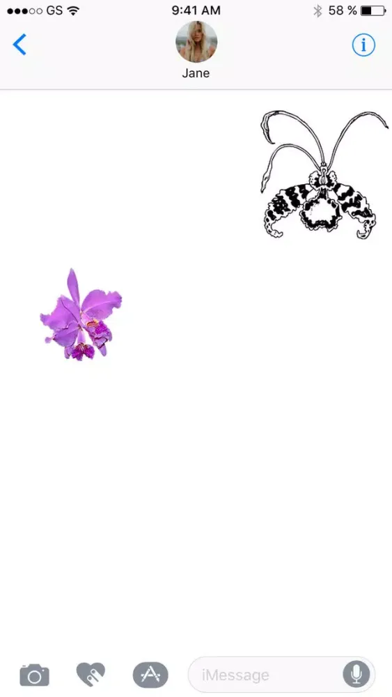 ภาพหน้าจอของ Orchids Sticker Pack