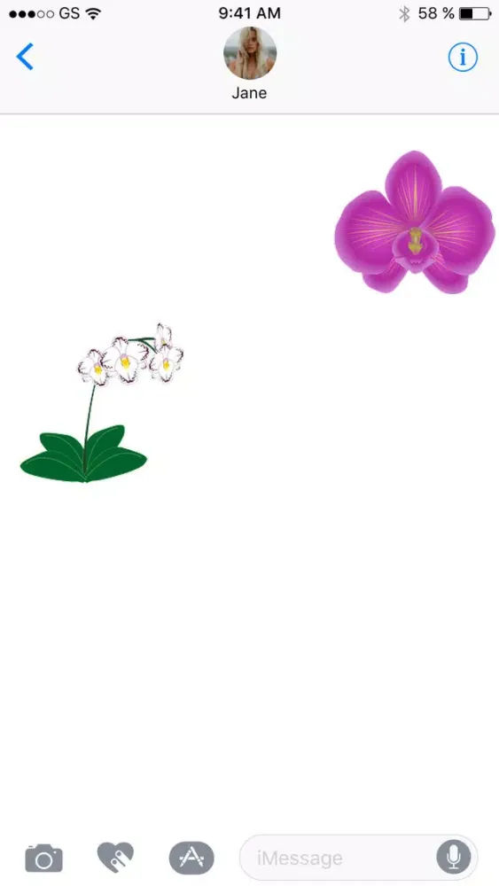 ภาพหน้าจอของ Orchids Sticker Pack