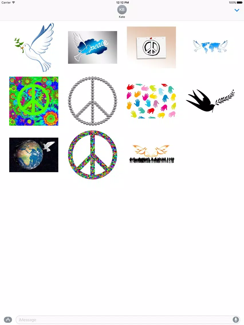 Peace Sticker Pack iPad 应用截图