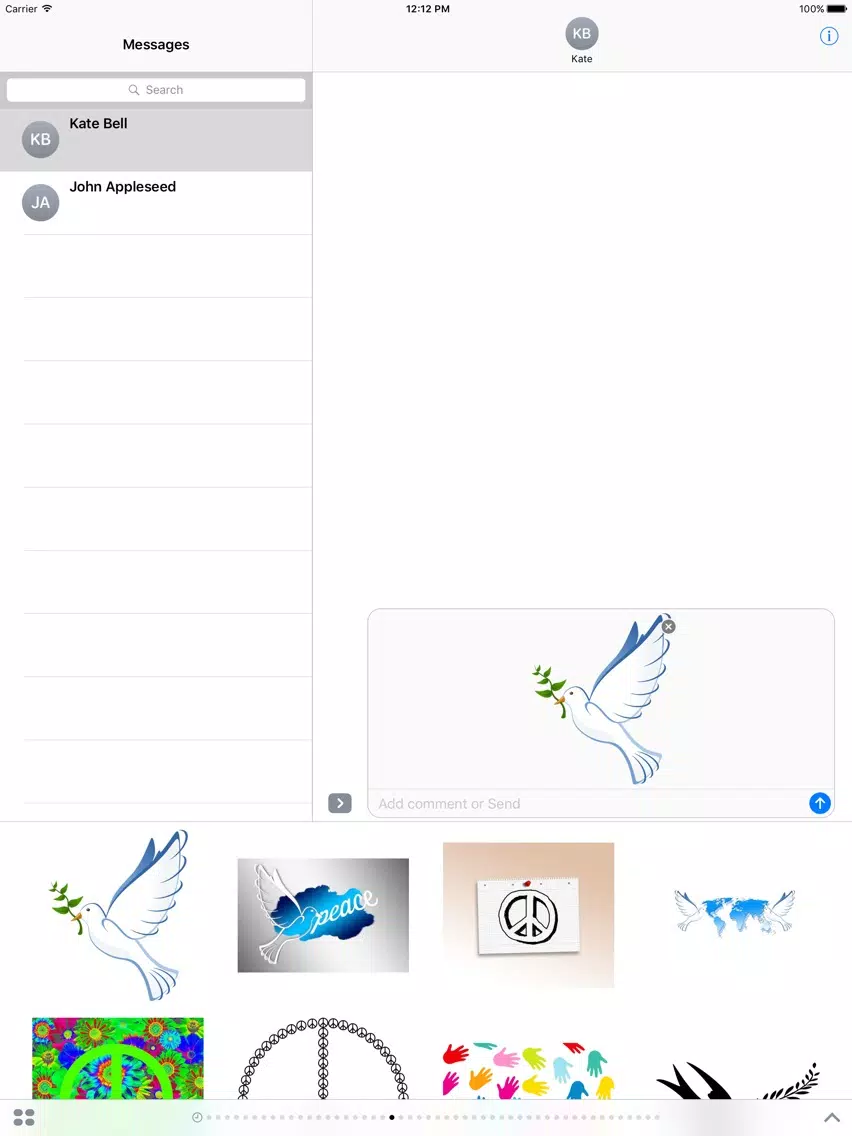 Peace Sticker Pack iPad 应用截图