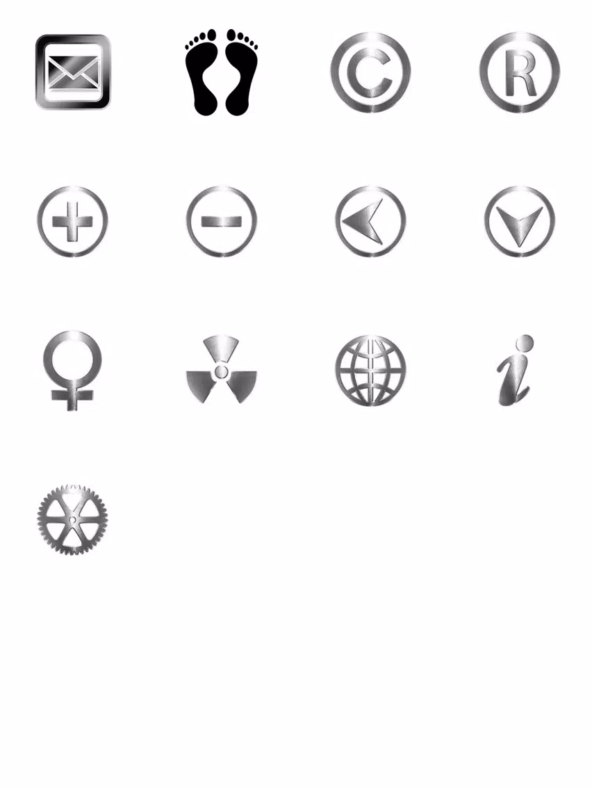 Captures d'écran de Silver Icons Sticker Pack iPad 