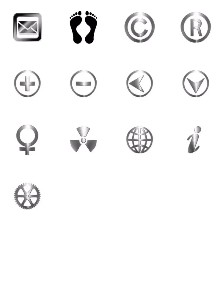 Silver Icons Sticker Pack iPad  سکرین شاٹس