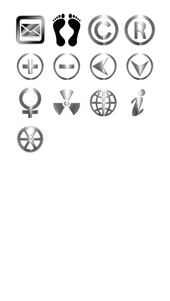 Silver Icons Sticker Pack سکرین شاٹس