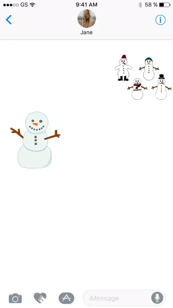 Snowman Sticker Pack スクリーンショット