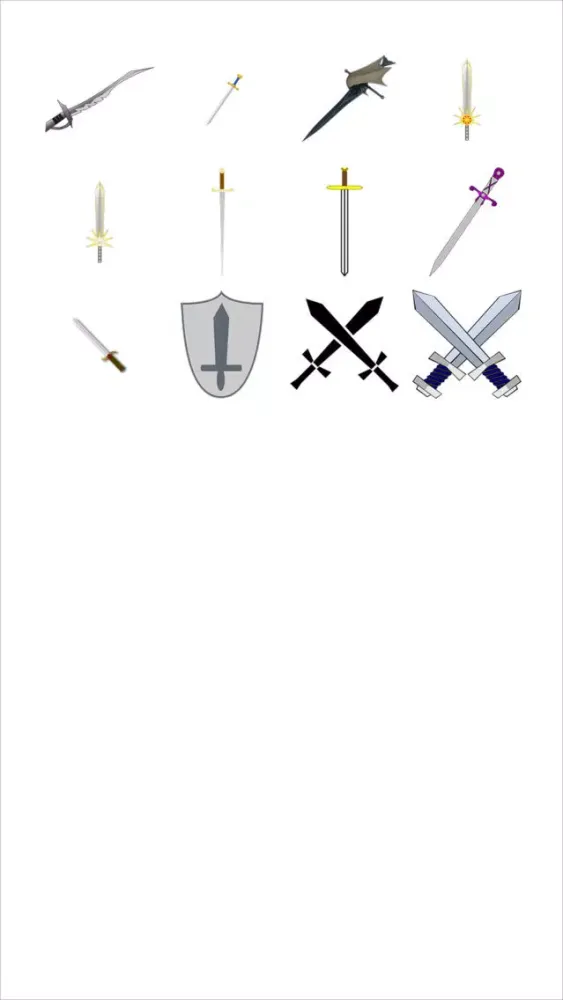 ภาพหน้าจอของ Swords Sticker Pack