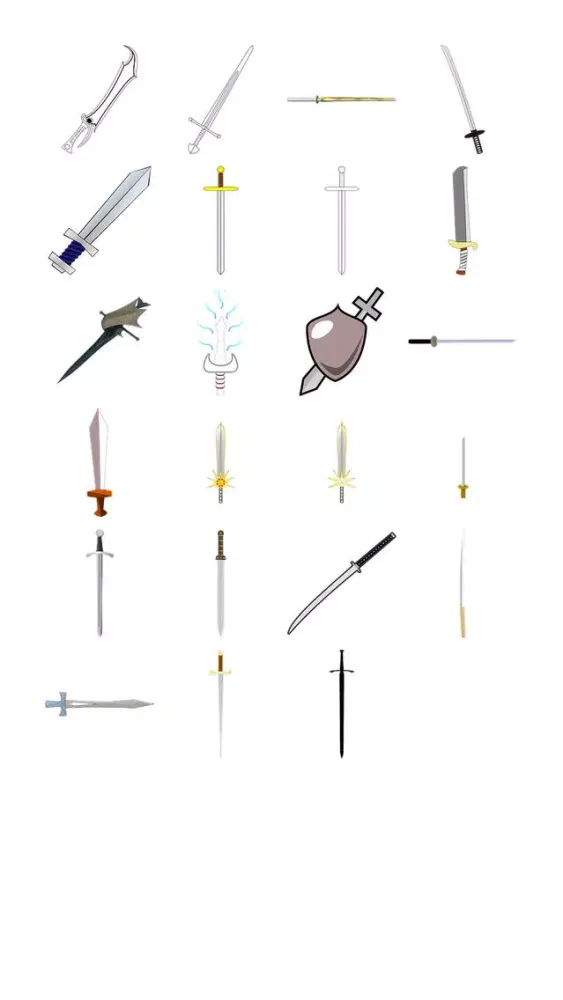 Tangkapan skrin Swords Seven Sticker Pack
