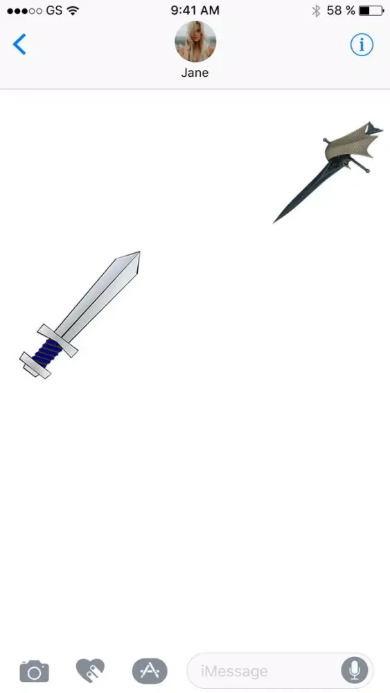 Tangkapan skrin Swords Seven Sticker Pack